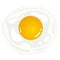 Fried egg one breakfast clipart cute color illustration vector