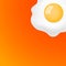 Fried Egg with orange background