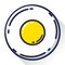 Fried egg perfectly round Best simple breakfast logo