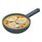 Fried egg sauce icon isometric vector. Tunisia travel