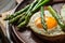 Fried Eggs And Asparagus Toast Sandwiches