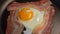 Fried eggs with bacon