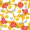 Fried eggs pattern