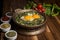 Fried eggs with spinach, Turkish foods