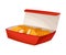 Fried Fast Food Chicken Parts Packed in Takeaway Carton Box Vector Illustration