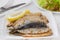 Fried fillet of sardines