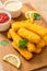 fried fish finger stick or french fries fish