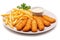 Fried fish sticks and French fries