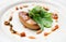 Fried foie gras with caramelized nuts