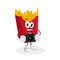 Fried fries mascot and background with camera pose