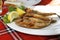 Fried goby fish