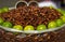 Fried grasshoppers chapolenas at a market, Mexico