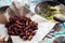 Fried grasshoppers served with dip at local warung