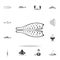 fried halibut icon. Detailed set of fish illustrations. Premium quality graphic design icon. One of the collection icons for websi