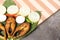 fried Hilsa fish on kitchen