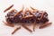 Fried insects - Wood worm, bamboo worm insect crispy and candy c