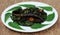 Fried neem leaves