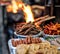 Fried Nepalese street food on market