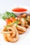 Fried octopus with chili sauce