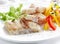 Fried pangasius fish fillet pieces