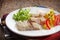 Fried pangasius fish fillet pieces