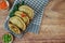 Fried pastels, in Indonesia known as Pastel goreng