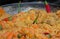 Fried rice with carrot and red chilly peper