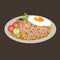 Fried rice vector drawing illustration cusine food asian