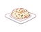 Fried rice with vegetables isolated icon