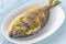 Fried saffron sea bream