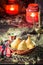 Fried samosa with vegetables and green dip