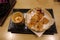 Fried shark skin at a Japanese izakaya in Beppu