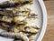 Fried small sardine