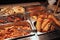 Fried spring rolls in Chinese buffet restaurant