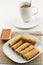 Fried spring rolls or popiah with coffee