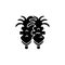 Fried squid black glyph icon.