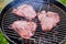 Fried Steaks on a Grill