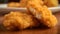 Fried Tasty Chicken Nuggets - view of cut nuggets