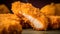 Fried Tasty Chicken Nuggets - view of cut nuggets