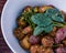 Fried Tempeh Balls in a White Bowl