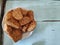 Fried tempeh, is a special food made from fermented soybeans with special mushrooms
