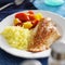 Fried tilapia filet with yellow rice