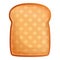 Fried toast icon, cartoon style