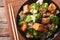 Fried tofu cheese with broccoli, mushrooms and teriyaki sauce cl