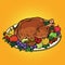 Fried Turkey dish on Thanksgiving day