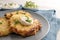 Fried vegetable rosti from cauliflower, egg and parmesan cheese