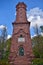 Friedrich-August-Tower in Rochlitz, Germany. Monument to Friedrich August the second. Tower made out of porphyry