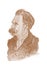 Friedrich Nietzsche Engraving Style Sketch Portrait