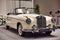 FRIEDRICHSHAFEN - MAY 2019: white beige ivory MERCEDES-BENZ 220 S PONTON W187 1957 cabrio at Motorworld Classics Bodensee on May