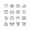 Friend, buddy and gay line icons. Friendship, harmony and friendly outline symbols isolated